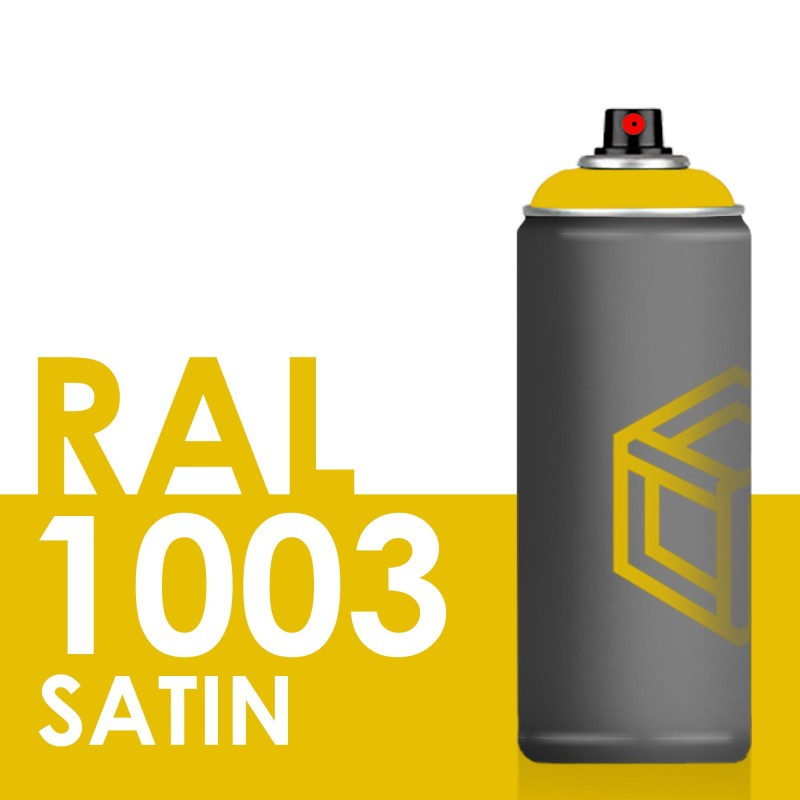 Bombe de peinture 400ml Satin RAL 1003 Jaune Sécurité