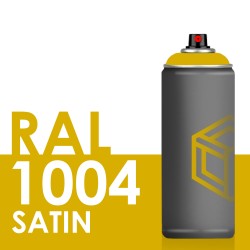 Bombe de peinture 400ml Satin RAL 1004 Jaune Or