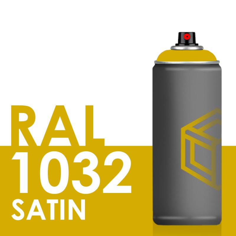 Bombe de peinture 400ml Satin RAL 1032 Jaune Genet Bombe de peinture 400ml Satin RAL 1032 Jaune Genet