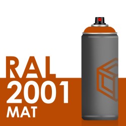 Bombe de peinture 400ml Mat RAL 2001 Orangé Rouge
