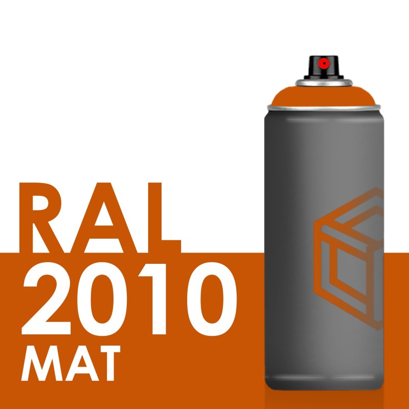 Bombe de peinture 400ml Mat RAL 2010 Orangé Sécurité