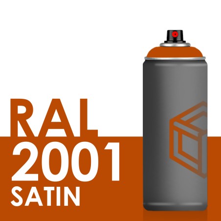Bombe de peinture 400ml Satin RAL 2001 Orangé Rouge