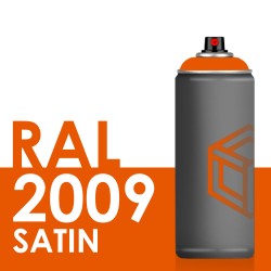 Bombe de peinture 400ml Satin RAL 2009 Orangé Signalisation