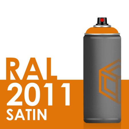 Spray de peinture Satinée 400ml RAL 2011 Orangé Foncé