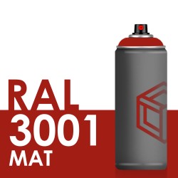Bombe de peinture 400ml Mat RAL 3001 Rouge Sécurité