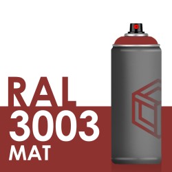 Bombe de peinture 400ml Mat RAL 3003 Rouge Rubis