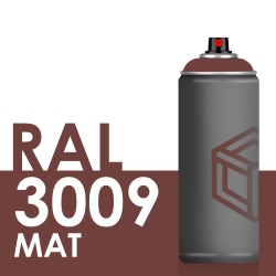 Bombe de peinture 400ml Mat RAL 3009 Rouge Oxyde