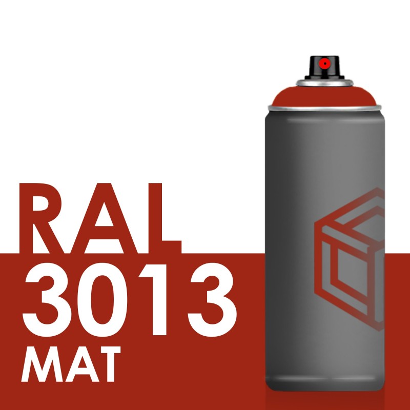 Bombe de peinture 400ml Mat RAL 3013 Rouge Tomate