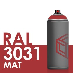 Bombe de peinture 400ml Mat RAL 3031 Rouge Oriental