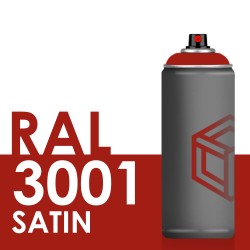 Bombe de peinture 400ml Satin RAL 3001 Rouge Sécurité