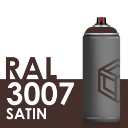 Bombe de peinture 400ml Satin RAL 3007 Rouge Noir