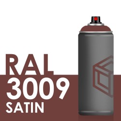Bombe de peinture 400ml Satin RAL 3009 Rouge Oxyde
