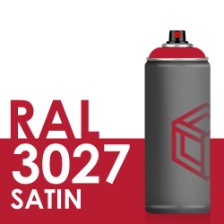 Bombe de peinture 400ml Satin RAL 3027 Rouge Framboise