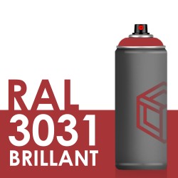 Bombe de peinture 400ml Brillant RAL 3031 Rouge Oriental