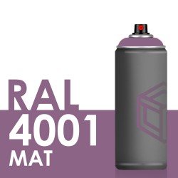 Bombe de peinture 400ml Mat RAL 4001 Lilas Rouge
