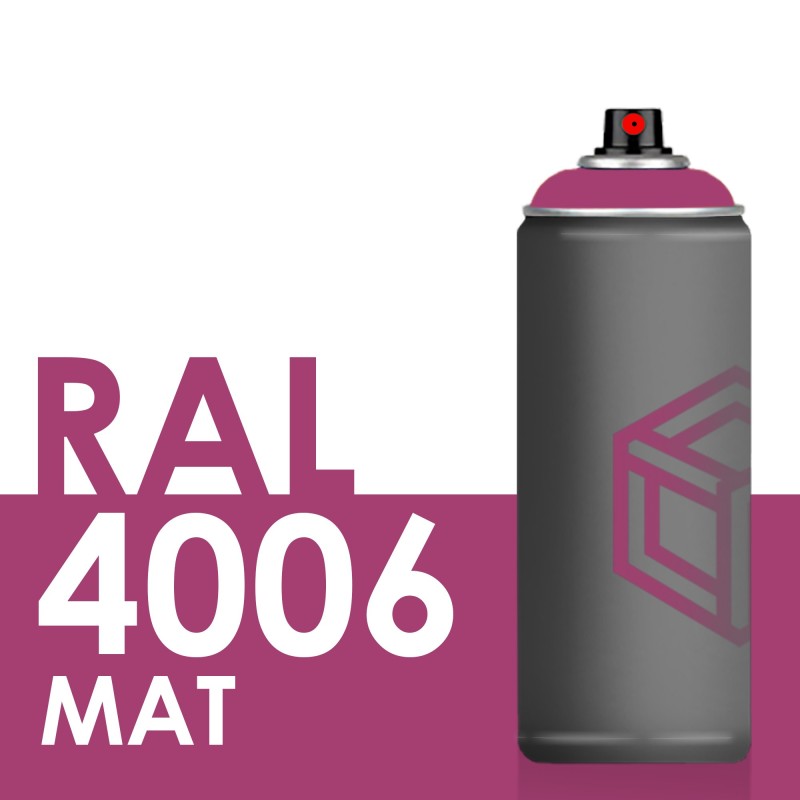 Bombe de peinture 400ml Mat RAL 4006 Pourpre signalisation