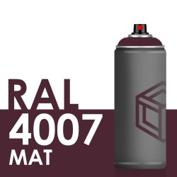 Bombe de peinture 400ml Mat RAL 4007 Violet Pourpre