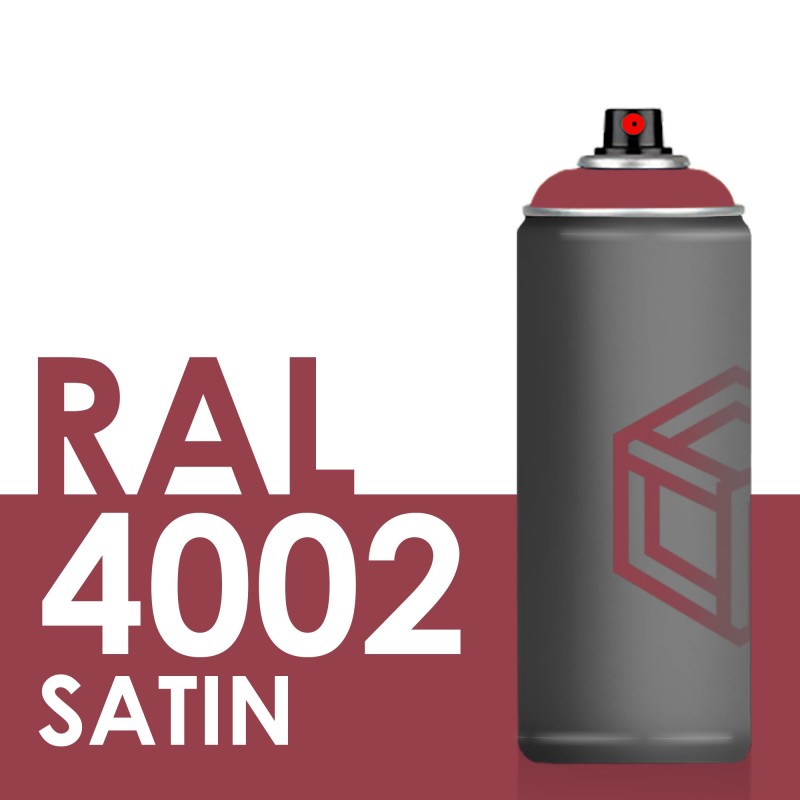Bombe de peinture 400ml Satin RAL 4002 Violet Rouge Bombe de peinture 400ml Satin RAL 4002 Violet Rouge