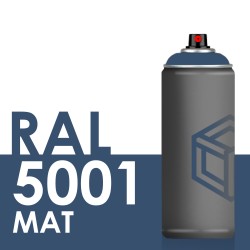 Bombe de peinture 400ml Mat RAL 5001 Bleu Vert