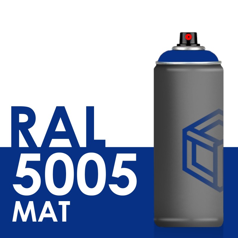 Bombe de peinture 400ml Mat RAL 5005 Bleu de Sécurité