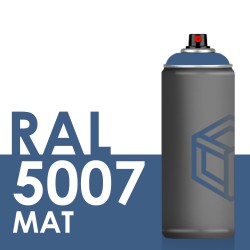 Bombe de peinture 400ml Mat RAL 5007 Bleu Mat