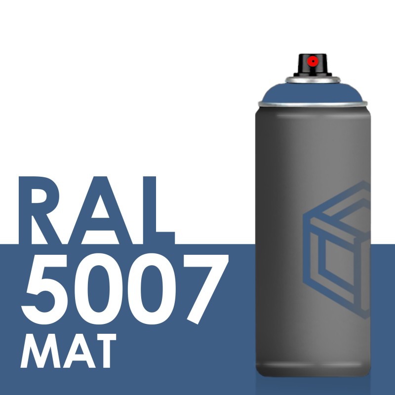 Bombe de peinture 400ml Mat RAL 5007 Bleu Mat