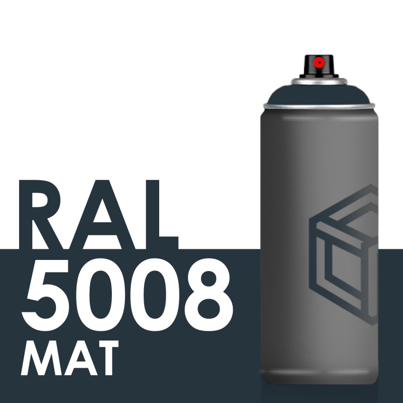 Bombe de peinture 400ml Mat RAL 5008 Bleu Gris