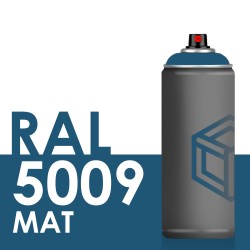 Bombe de peinture 400ml Mat RAL 5009 Bleu Azur