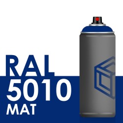 Bombe de peinture 400ml Mat RAL 5010 Bleu Gentiane