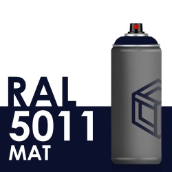 Bombe de peinture 400ml Mat RAL 5011 Bleu Acier