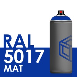 Bombe de peinture 400ml Mat RAL 5017 Bleu Signalisation