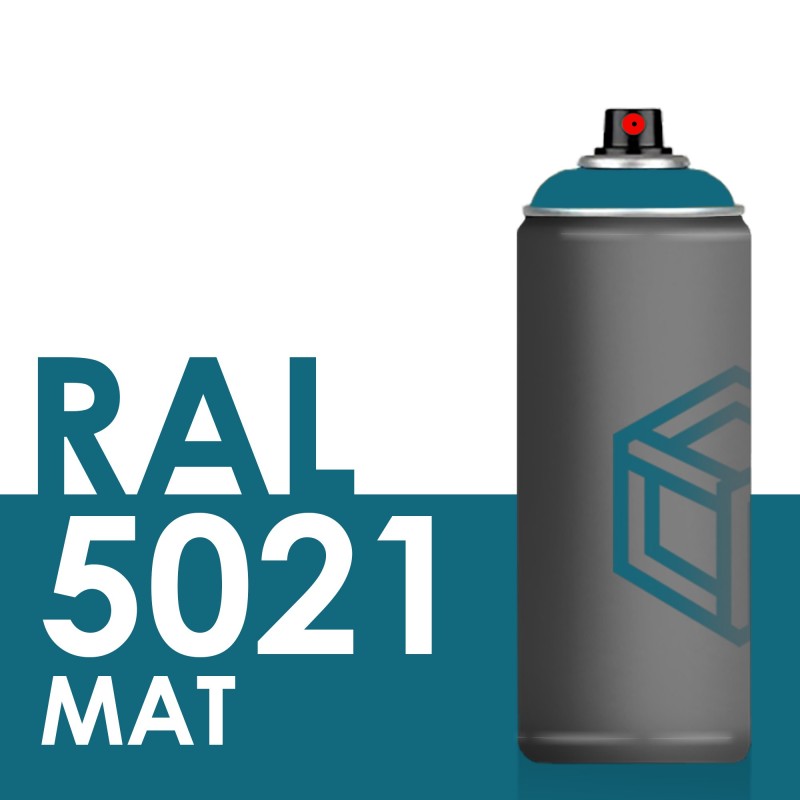 Bombe de peinture 400ml Mat RAL 5021 Bleu Eau