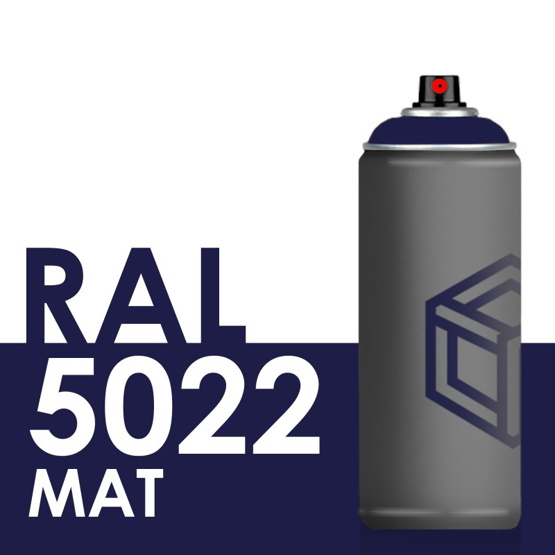 Bombe de peinture 400ml Mat RAL 5022 Bleu Nocturne