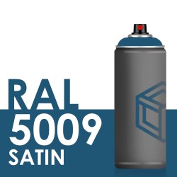 Bombe de peinture 400ml Satin RAL 5009 Bleu Azur