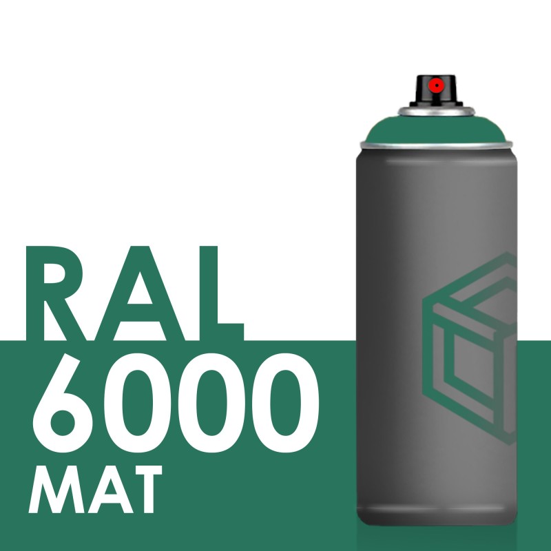 Bombe de peinture 400ml Mat RAL 6000 Vert Patine