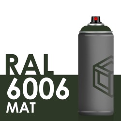 Bombe de peinture 400ml Mat RAL 6006 Olive Gris