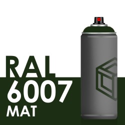 Bombe de peinture 400ml Mat RAL 6007 Vert Bouteille