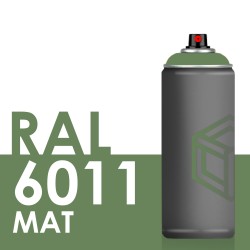 Bombe de peinture 400ml Mat RAL 6011 Vert Réséda