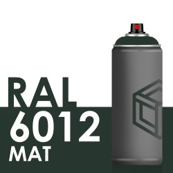 Bombe de peinture 400ml Mat RAL 6012 Vert Noir