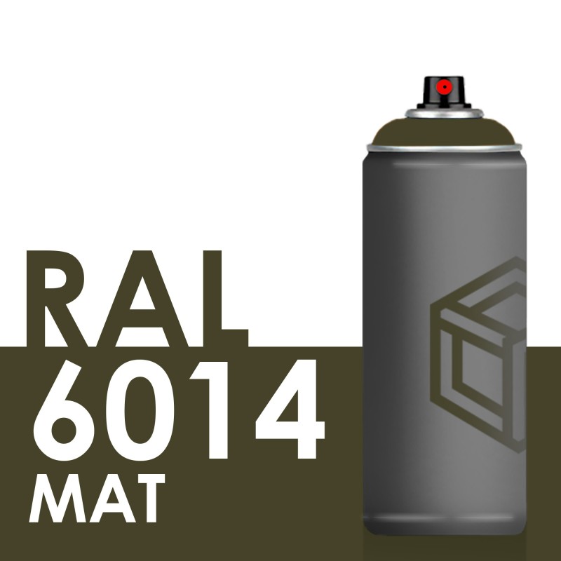 Bombe de peinture 400ml Mat RAL 6014 Olive Jaune