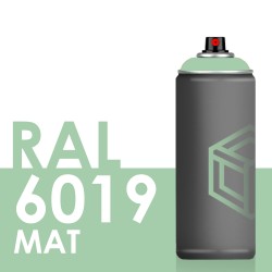 Bombe de peinture 400ml Mat RAL 6019 Vert Blanc