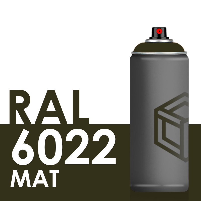 Bombe de peinture 400ml Mat RAL 6022 Olive Brun