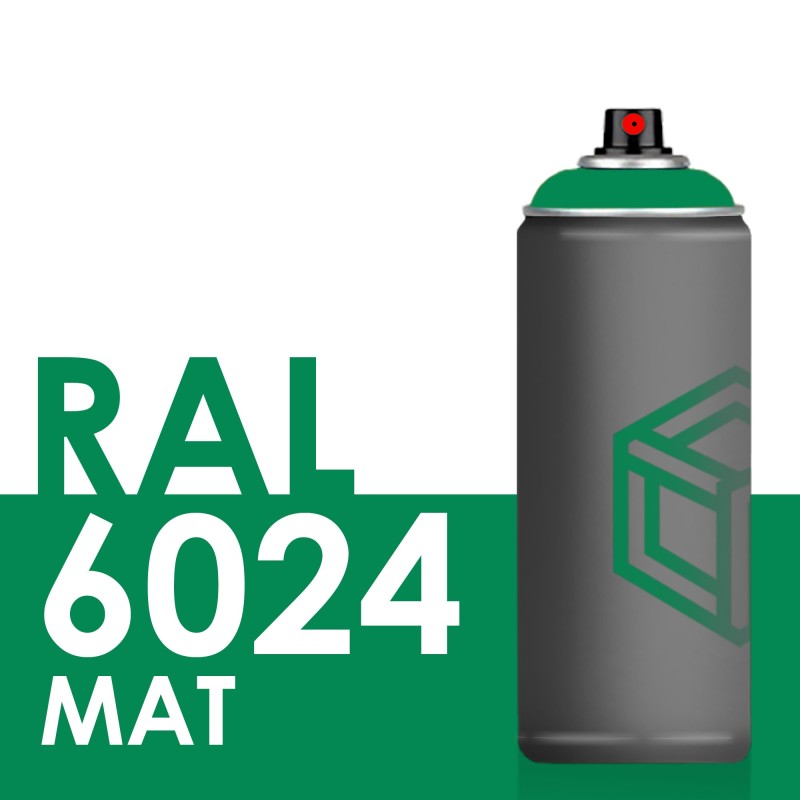 Bombe de peinture 400ml Mat RAL 6024 Vert Signalisation