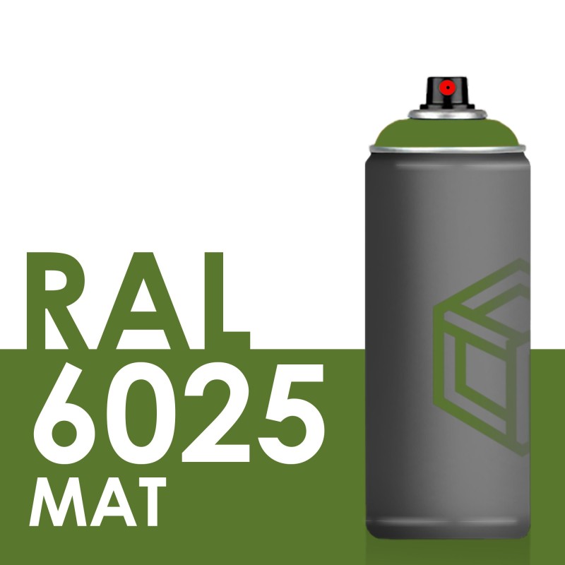 Bombe de peinture 400ml Mat RAL 6025 Vert Fougère