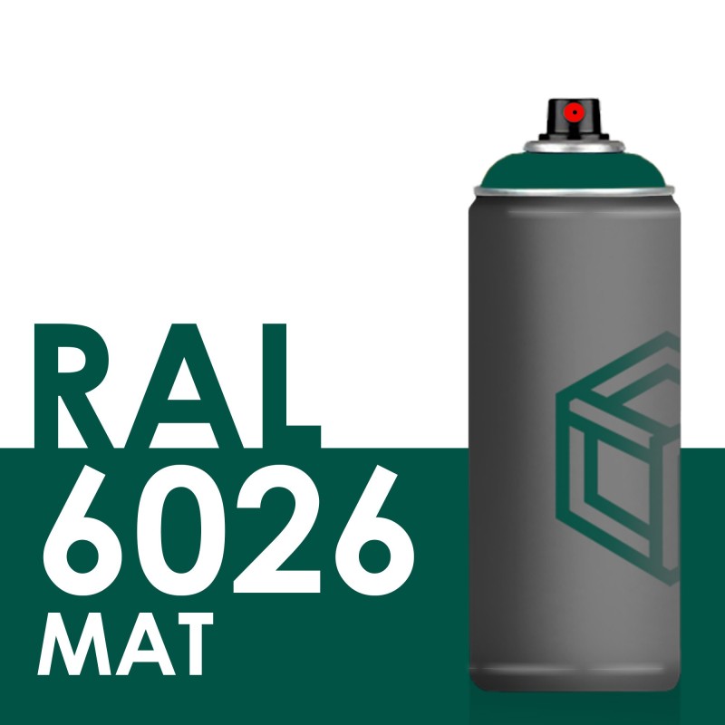 Bombe de peinture 400ml Mat RAL 6026 Vert Opale