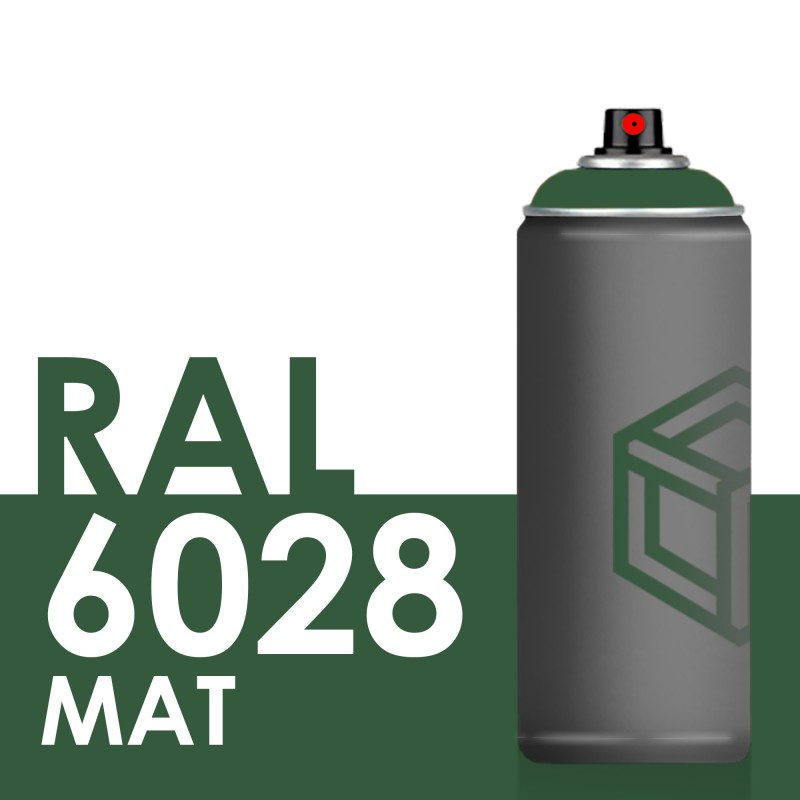 Bombe de peinture 400ml Mat RAL 6028 Vert Pin