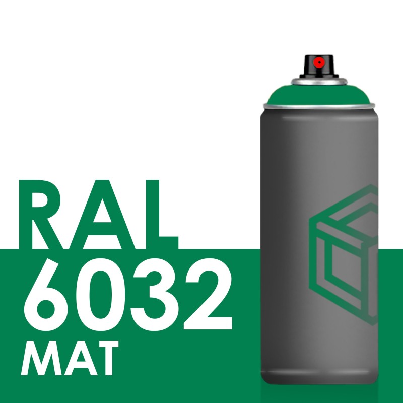 Bombe de peinture 400ml Mat RAL 6032 Vert de Sécurité