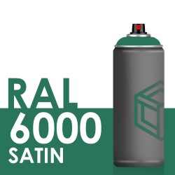 Bombe de peinture 400ml Satin RAL 6000 Vert Patine