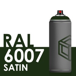 Bombe de peinture 400ml Satin RAL 6007 Vert Bouteille