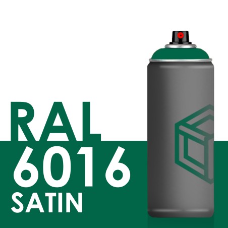 Bombe de peinture 400ml Satin RAL 6016 Vert Turquoise